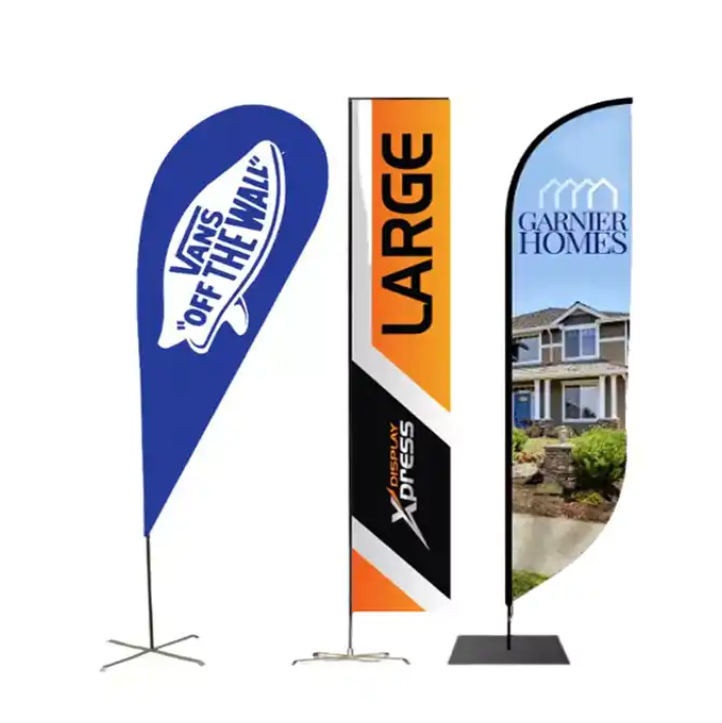 Custom Flags Outdoor Teardrop Flag Promotional Beach Flag